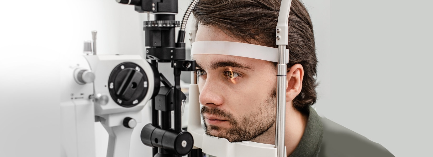 young man during eye exam in Shops Of Sunnybrook